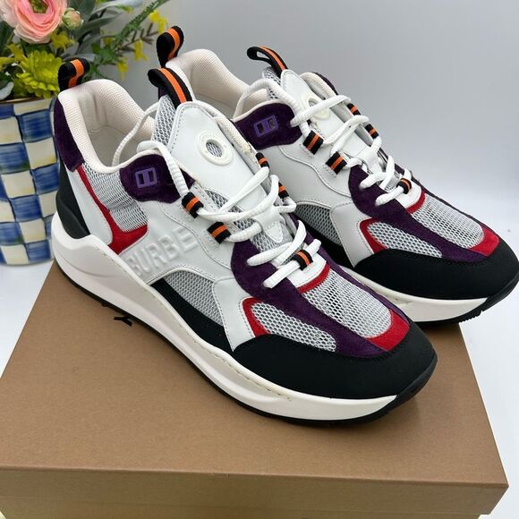 Men’s Burberry logo print trainer sneakers size 46 made in Italy - Picture 1 of 12
